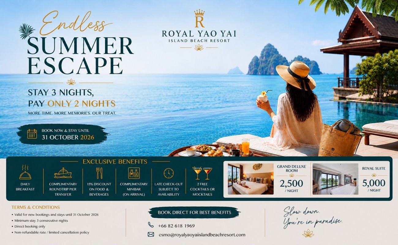 More time, more memories, our treat. Direct booking only.