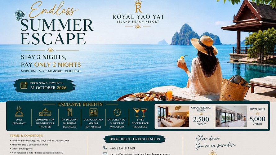 More time, more memories, our treat. Direct booking only.